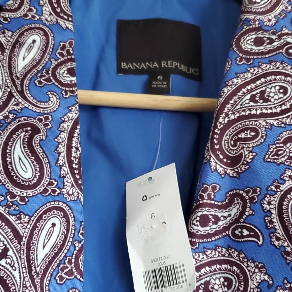 Banana Republic paisley blazer new with tags nwt - Picture 3 of 3